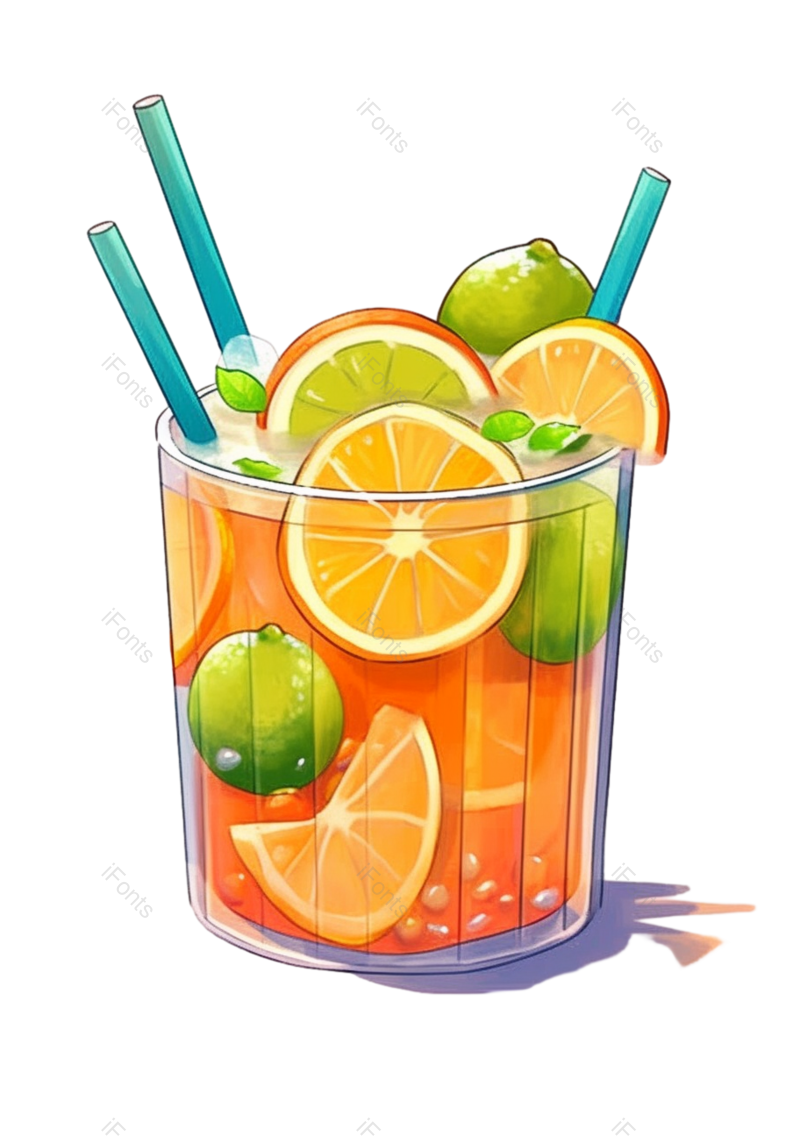 设计元素图片,冰块元素,橙色PNG,玻璃杯免抠素材